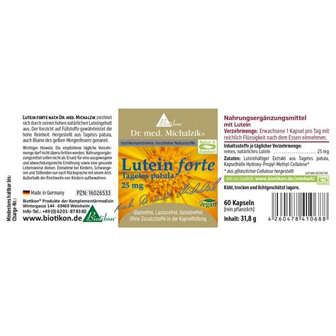 Lutein Forte Von Biotikon Kapseln