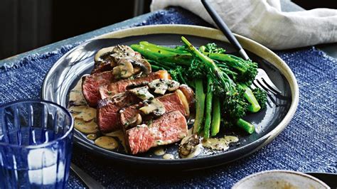 Curtis Stones New York Strip Steak With Mushroom Pan Sauce Recipe