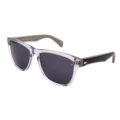 Rag And Bone Unisex Square Sunglasses Translucent Gray Dark Gray Mcm Rag And Bone