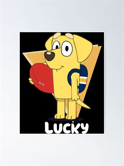 "Blueys Lucky bluey cartoon" Poster for Sale by poppyballard918 | Redbubble