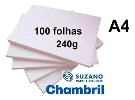 Papel Offset Chambril 240g A4 Branco 100 Folhas MercadoLivre