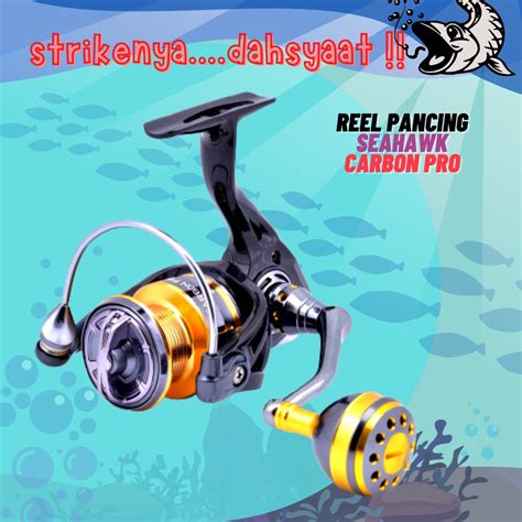 Jual Reel Seahawk Carbon Pro 1000 Max Drag 15kg Alat Kerekan Katrol