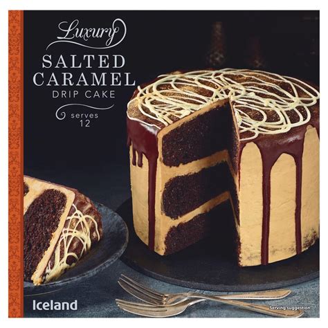 Iceland Luxury Salted Caramel Drip Cake Serves 12 1 18Kg Luxury