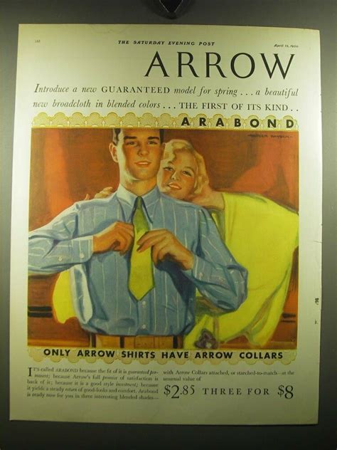 Arrow Shirts Ad Art By Hayden Hayden Ebay Vintage