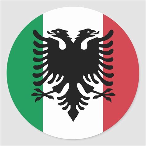 Italian Arberesh, Italy flag Classic Round Sticker | Zazzle | Italy ...