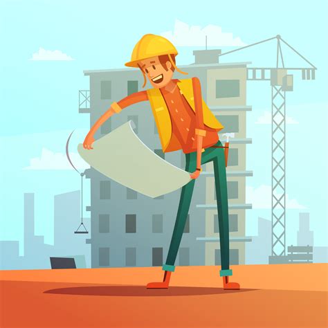 Builder Cartoon Illustration 478373 Vector Art At Vecteezy