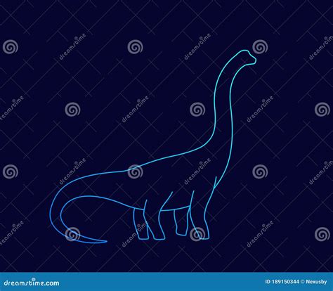 Brachiosaurus Silhouette Stock Illustration Cartoondealer