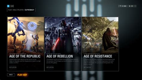 Multiplayer Selection Star Wars Battlefront Ii Interface In Game