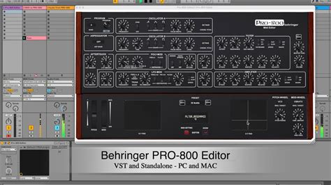 PRO 800 Editor As VST And Standalone Version For Behringer PRO 800