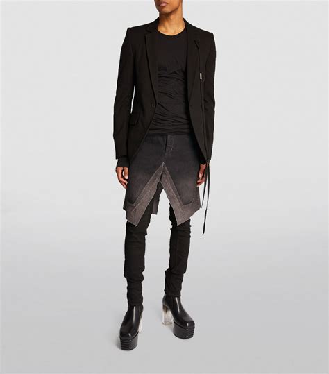 Mens Rick Owens Multi Denim Skirt Harrods Countrycode