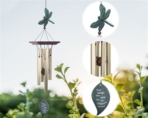 Dragonfly Memorial Wind Chime Custom Sympathy Gift After Loss Etsy