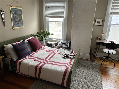 Scored this green bedframe on Craigslist for $50. German Village