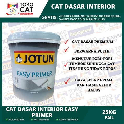 Jual Cat Dasar Tembok Exterior Interior JOTUN EASY PRIMER PUTIH 25 KG