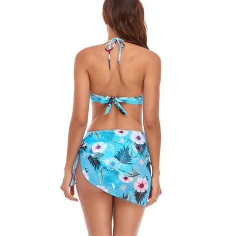 Femme Bikini Fronc Et Torsad Ensemble Bikini La Age Imprim Floral