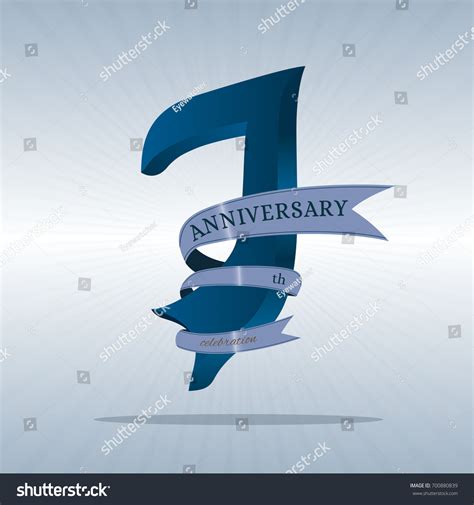 7th Anniversary Symbol Vector Stock Vector (Royalty Free) 700880839 ...