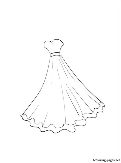 Ball Gown Coloring Pages At GetColorings Free Printable Colorings