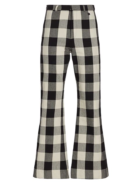 Buy Acne Studios Phantomy Buffalo Check Pants Black White At 75 Off