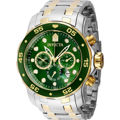 Invicta Pro Diver Chronograph Quartz Green Dial Mens Watch 40191