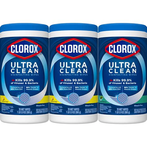 Clorox Ultra Clean Disinfecting Wipes 210 Ct Value Pack 2 Lemon