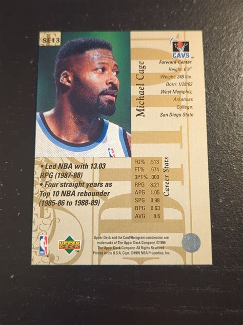 1995 96 Upper Deck Special Edition Gold SE13 Michael Cage For Sale