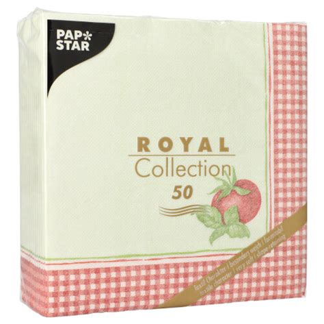 X Servietten Royal Collection Falz Cm X Cm Tomato