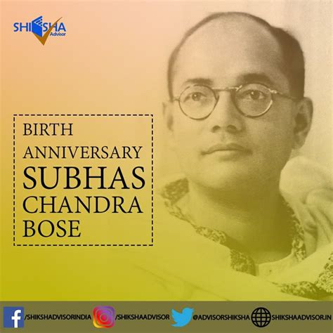 Birth Anniversary of Netaji Subhash Chandra Bose | Anniversary, Subhas ...