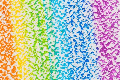 Hand Drawn Colorful Oil Pastel Rainbow Stock Image Everypixel