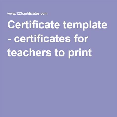 Certificate template - certificates for teachers to print | Certificate ...