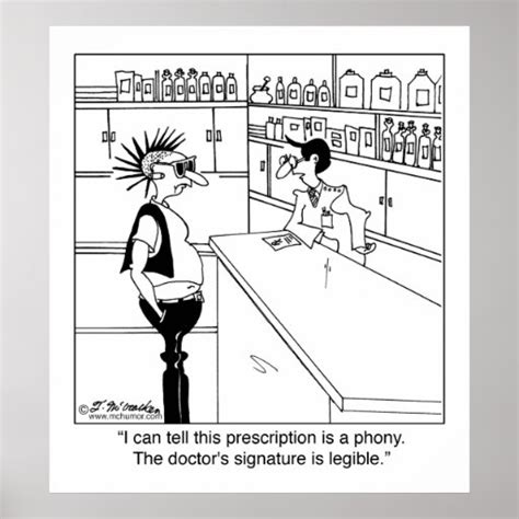 Whys The Doctors Signature Legible Poster Zazzle