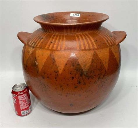 Large Ethnographic Pottery Handed Pot Dixon S Auction At Crumpton