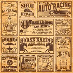 Vintage Newspaper Banners And Advertising Labels Vector Image