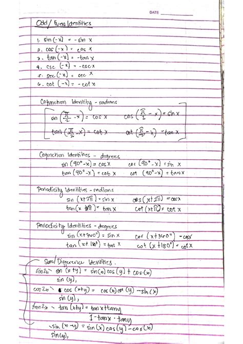 SOLUTION Trigonometry Notes With Samples Studypool