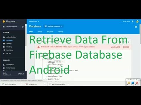 How To Retrieve Data From Firebase Database In Android Studio 3 0 1