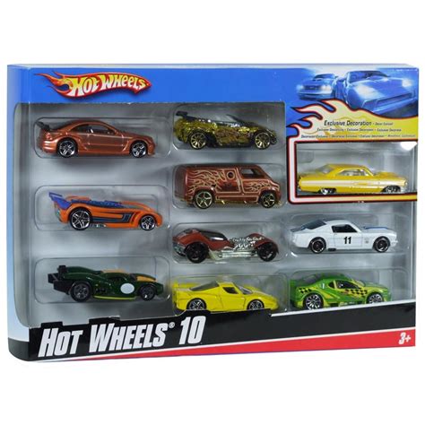 Mattel Auto De Juguete Hot Wheels Paquete De 10 Autos Contiene