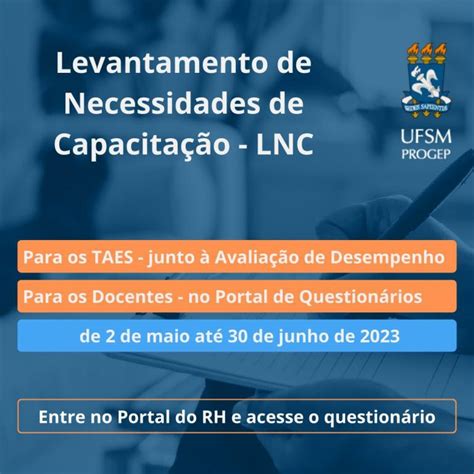 PROGEP realiza Levantamento de Necessidades de Capacitação dos