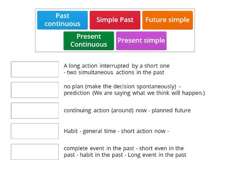 Tenses Simple And Continuous Une Las Parejas