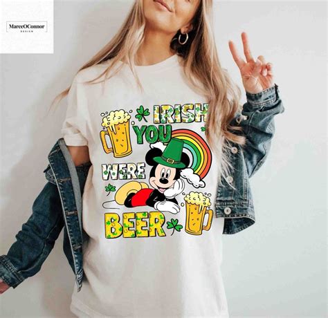 Irish You Were Beer And Mickey Mouse Happy St Patricks Day Shirt Sold