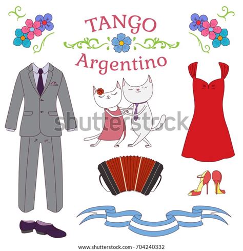 Hand Drawn Vector Illustration Argentine Tango Stock Vector Royalty