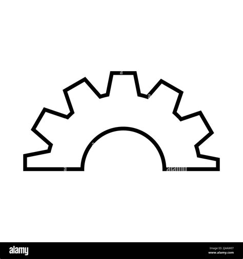 Half Gear Wheel Stock Vector Images Alamy