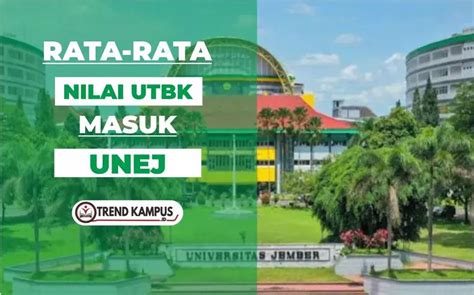 Rata Rata Nilai UTBK Lolos Masuk UNEJ 2024 Data PTN