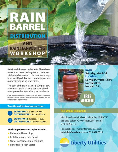 FREE Rain Barrel Distribution And Rain Harvesting Workshop