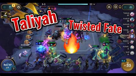 Taliyah Twisted Fate Carry ⭐️⭐️⭐️ Lol Tft Teamfight Tactics Youtube