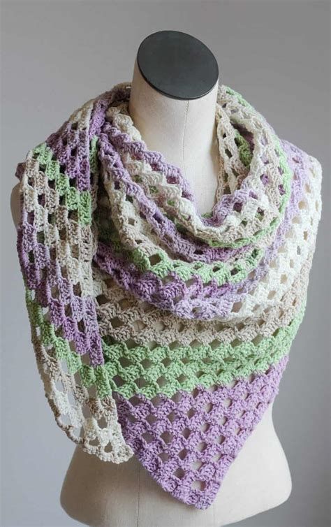 Lacy Scarf Crochet Pattern Free Mesh C C Scarf Pattern