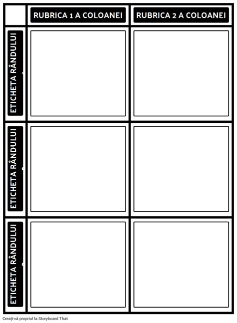 Șablon De Diagramă 3x2 Storyboard De Ro Examples