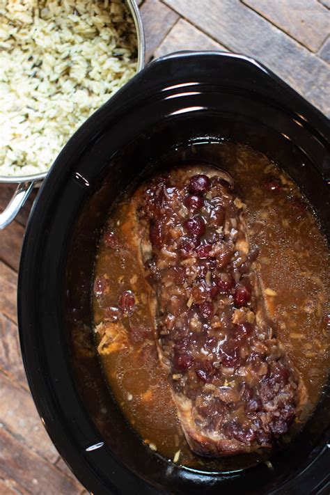 Cranberry Pork Loin Crockpot Recipe The Magical Slow Cooker