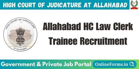 Allahabad High Court Law Clerk Trainee Recruitment 2023