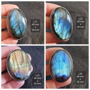 Cabochons Labradorites Rainur S Laiton Pour Micro Macram Etsy France