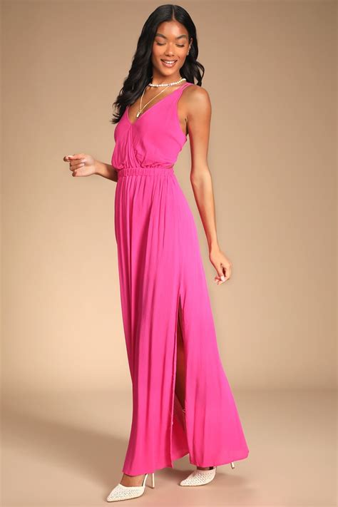 Neon Pink Maxi Dress