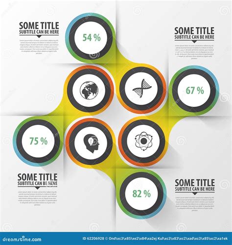 Abstract Circles Modern Design Template Infographics Concept Stock