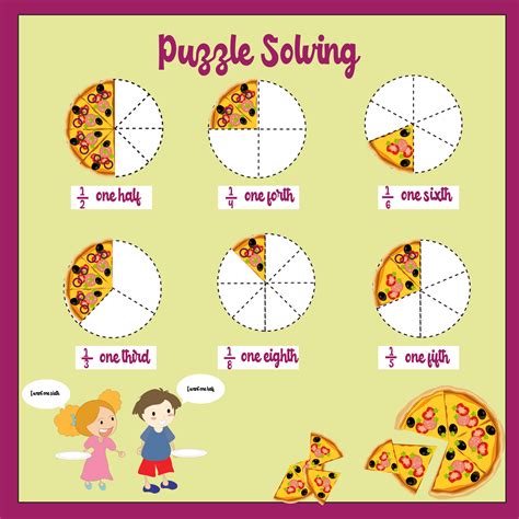 5 Free Fraction Puzzle Worksheet Fun Activities